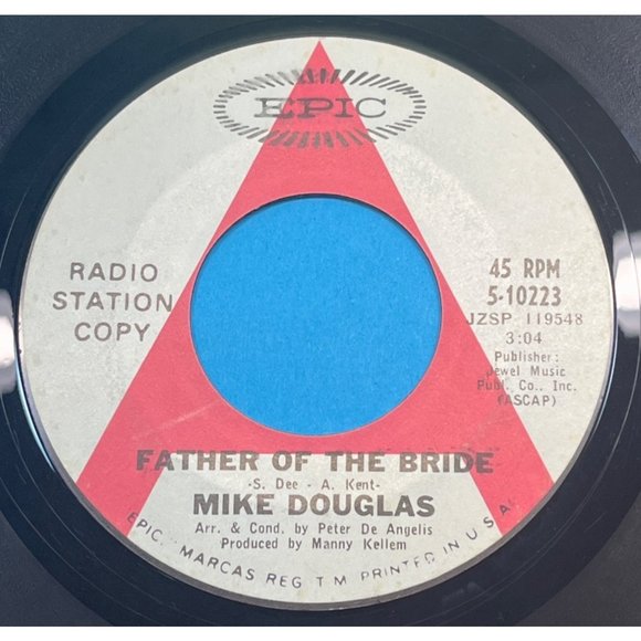 Mike Douglas Father of the Bride / Hold Me 45 Pop Promo Epic 5-10223 - Picture 1 of 4